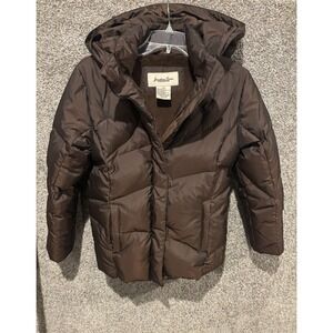 Jonathan Stone DownFleece Quilted Puffer hooded Jacket Girl's Size L 14-16